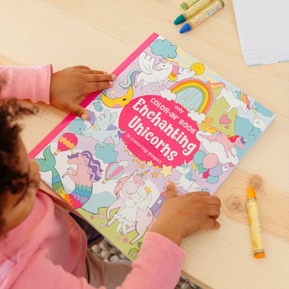 118-202-Color-In-Book-L2 Enchanting Unicorns Coloring Book - Image 1