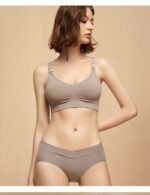 Maternity Breathable Nursing Bra-Brown - Image 2