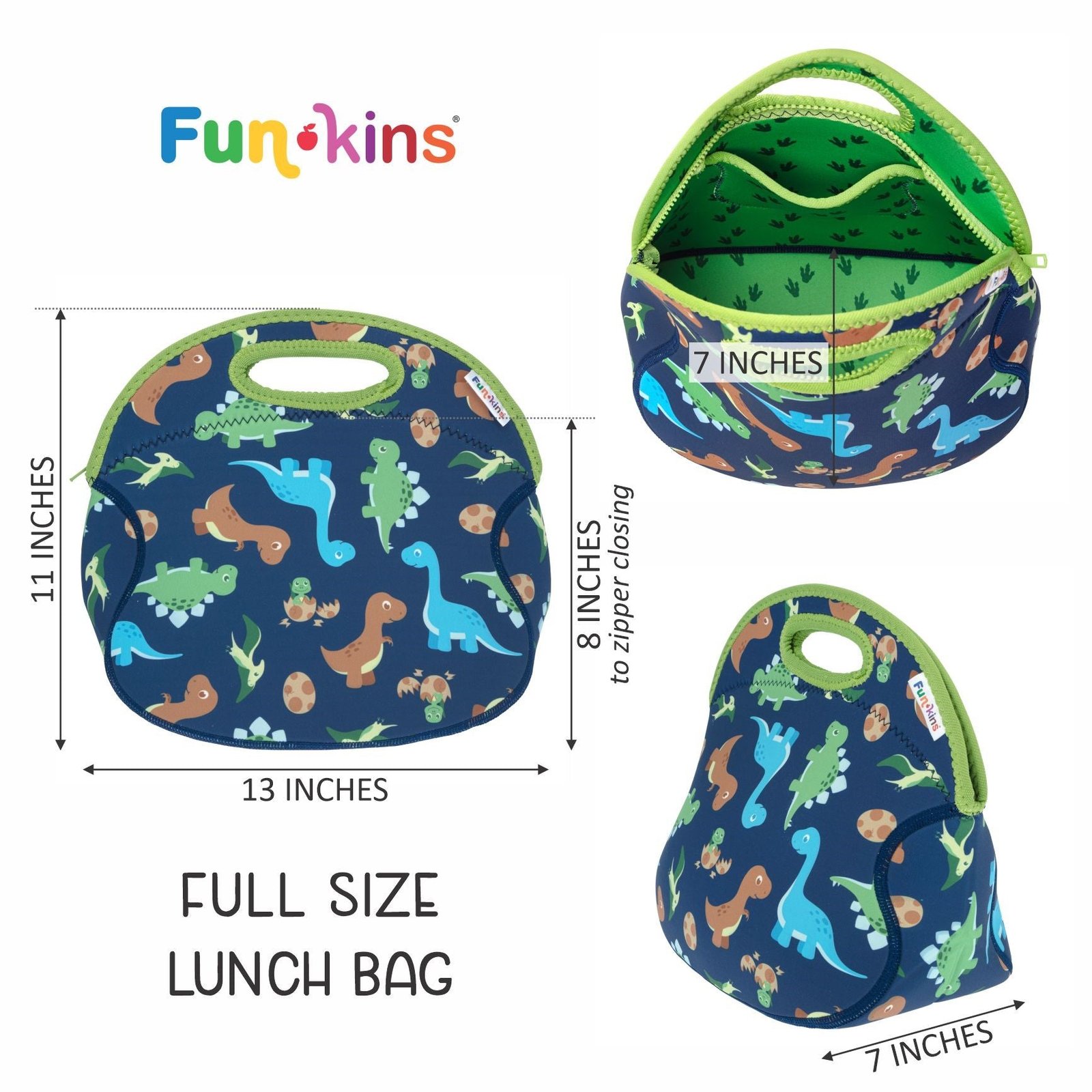 20c1c7b3d6d5fc9aa511d7c4512408bf29006fa3126c4decf5bbce118f1fdfe9-1 Large, Machine Washable Lunch Bag for Kids - Sharks - Image 4