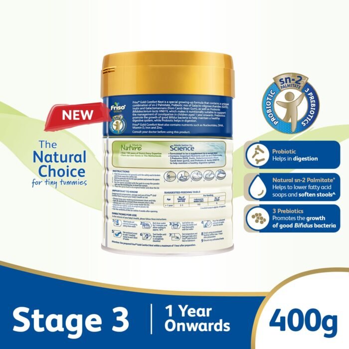 (Bundle of 2) Friso Gold Comfort Next 400g - Specialty Growing Up Milk For 1 Year Onwards - Image 2