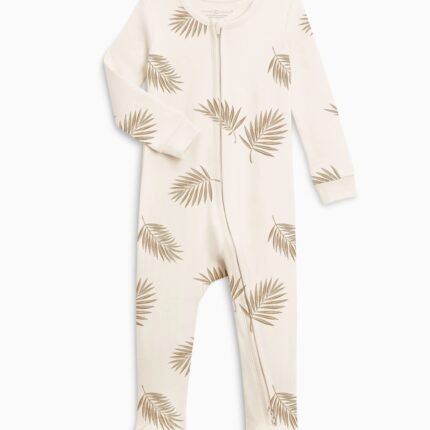 Peyton Zipper Sleeper - Palm / Tan