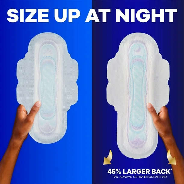 333ec6f8-fffc-4856-a373-e6a3db314702.abb50dab06c7a79063632bb055f5e2c6 Always Ultra Thin Feminine Pads with Wings for Women, Size 2, Long Super Absorbency, Unscented, 20CT - Image 4