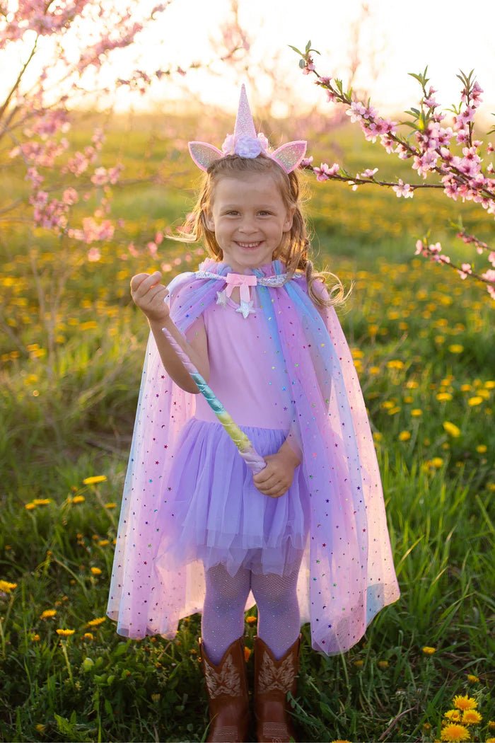 4_84ec8ce4-0d3f-4eca-8214-48b479e1d65d Rainbow Unicorn Cape & Headband 4-6Y - Image 2