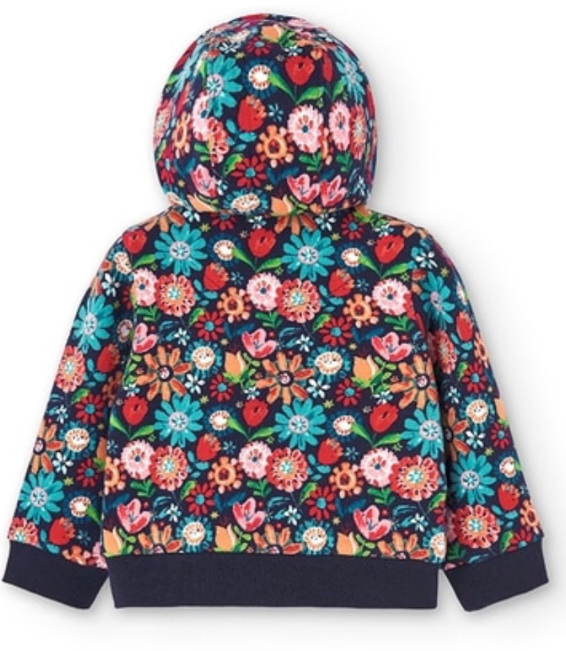 5792a8d094ba303377c3379430e675c Fleece jacket floral for baby girl - Image 2