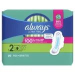 Always Ultra Thin Feminine Pads with Wings for Women, Size 2, Long Super Absorbency, Unscented, 20CT - Image 3
