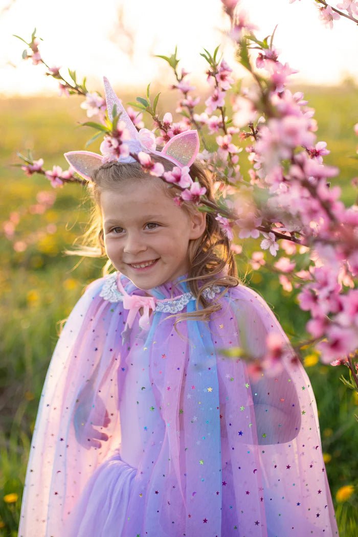 8_9b22eed5-c1dd-41bc-bd81-46f496e5c0ee Rainbow Unicorn Cape & Headband 4-6Y - Image 5