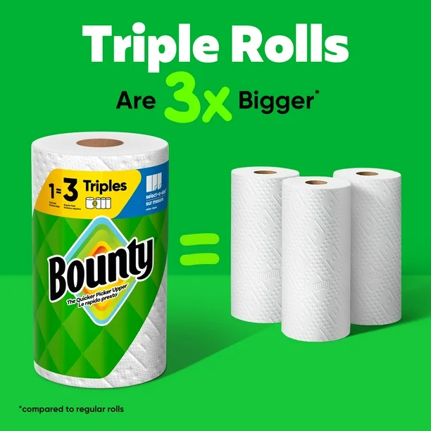 965bb7af-3647-4365-9c29-17ac302a9c72.493fe0c5699a57a699c3a9033c9e32ca Bounty Paper Towels Select-A-Size White, 8 Triple Rolls Per Roll, 8CT - Image 4