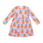 Oranges On Purple Dress