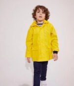 CHILDREN'S UNISEX ICONIC RECYCLED RAINCOAT-JAUNE yellow - Image 3