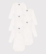 LONG-SLEEVED COTTON RABBIT THEMED BODYSUITS - 5-PACK