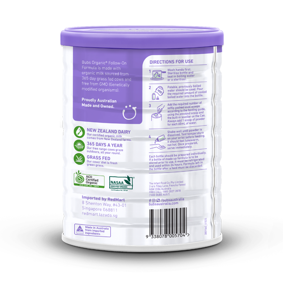 Bubs_SPORE-Stage_2_2 Bubs Organic® Grass Fed Follow-on Formula Stage 2 - Image 3