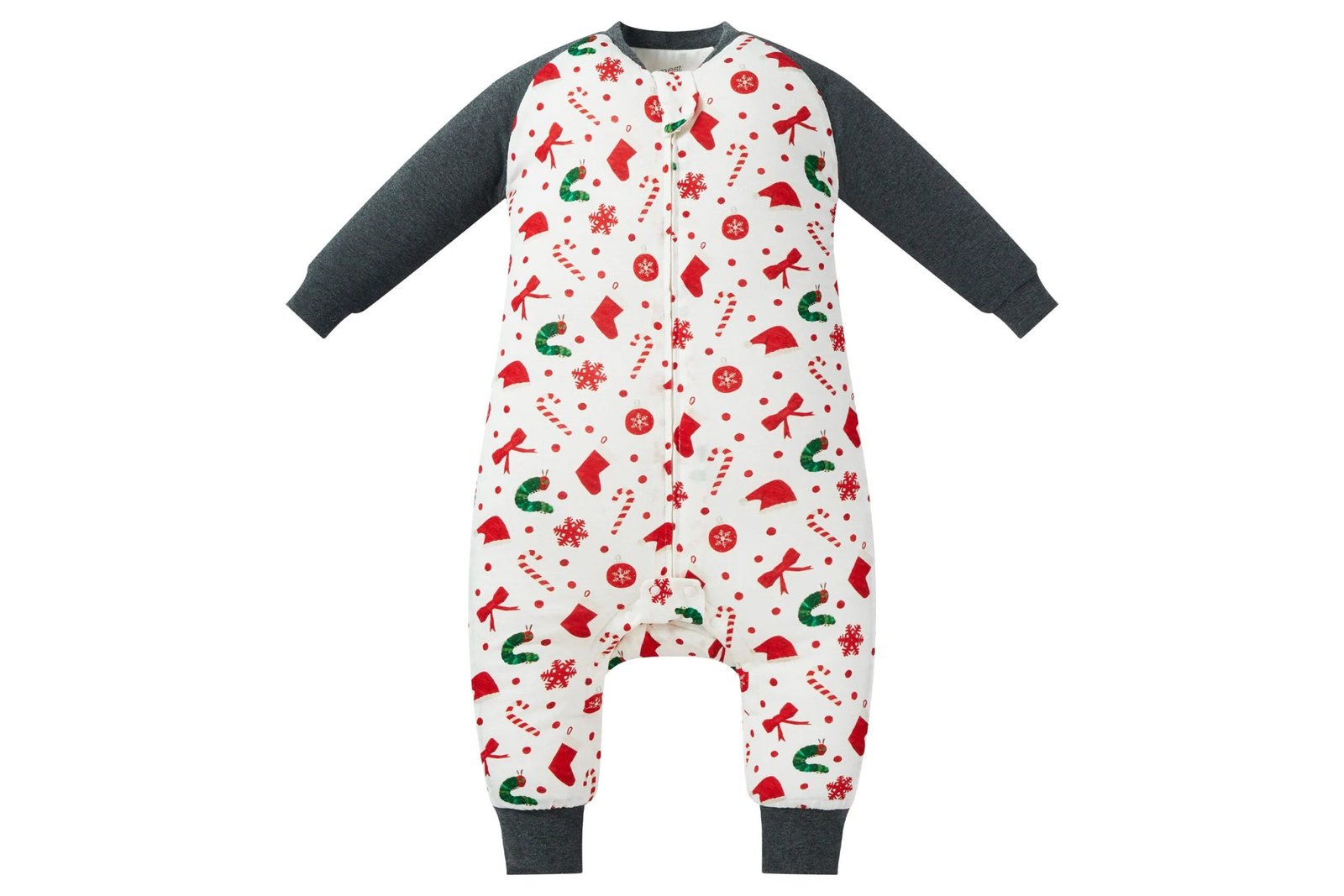 EC22F114U06CCL_1_c8ff5dba-06e9-4ae1-b351-ef3f59e6295e Organic Cotton Footless Sleeper - Eric Carle Candy Cane Lane - Image 1