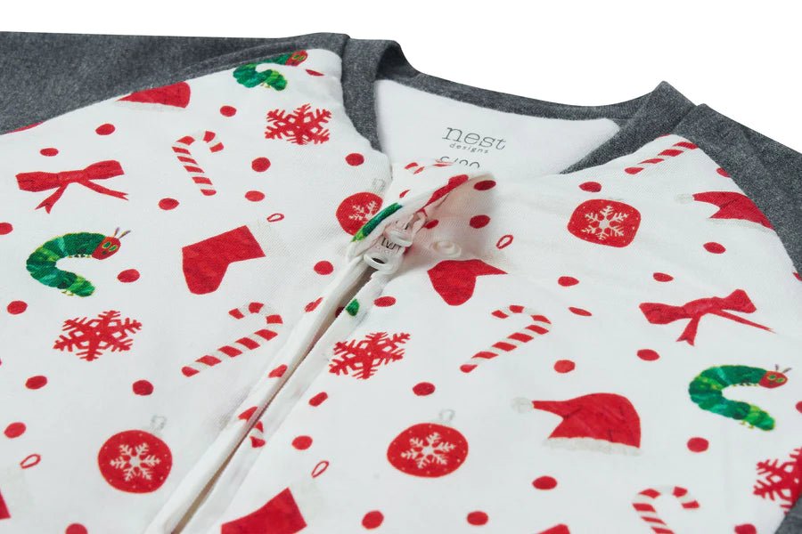 EC22F114U06CCL_2_900x_3fb960fe-e3cf-441d-8af4-39f6a1613e1e Organic Cotton Footless Sleeper - Eric Carle Candy Cane Lane - Image 3