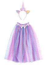 Rainbow Unicorn Cape & Headband 4-6Y