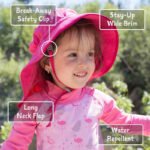 Kids Water Repellent Adventure Hats | Pink Strawberry - Image 4