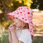 Kids Water Repellent Adventure Hats | Pink Strawberry - Image 2