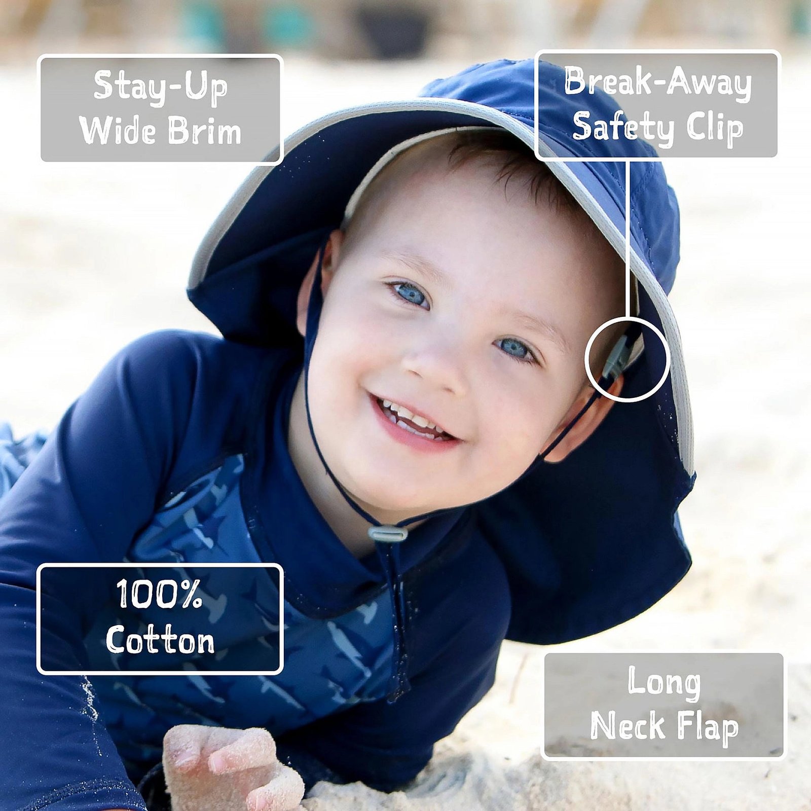 HCA0-Feature-2-BOY_5fa333a1-7a0f-4835-b6fc-e24e4b8556c9 Kids Cotton Adventure Hats | Little Diggers - Image 3