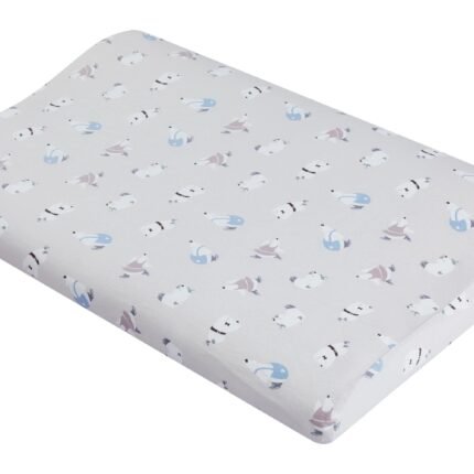 Organic Cotton Toddler Pillow with Pillowcase (Small) - Winter Skate