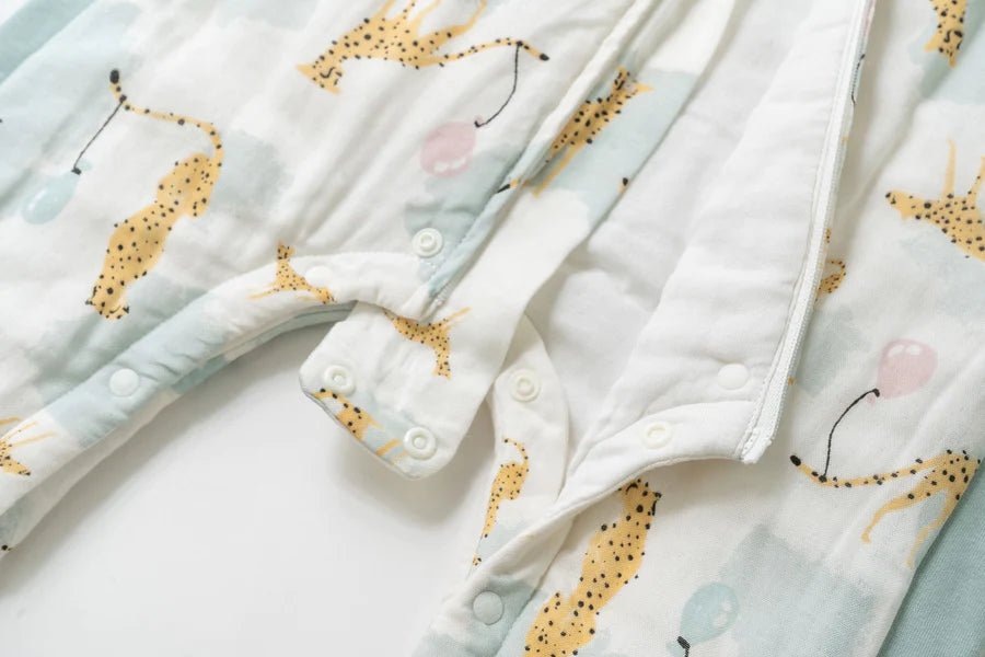 ND23F114U08CHP_4_900x_bd43b01d-520f-4fd2-86f9-8f371d55992b Raglan Bamboo Long Sleeve Footed Sleep  Bag 2.5 TOG - Cheetah Party - Image 4