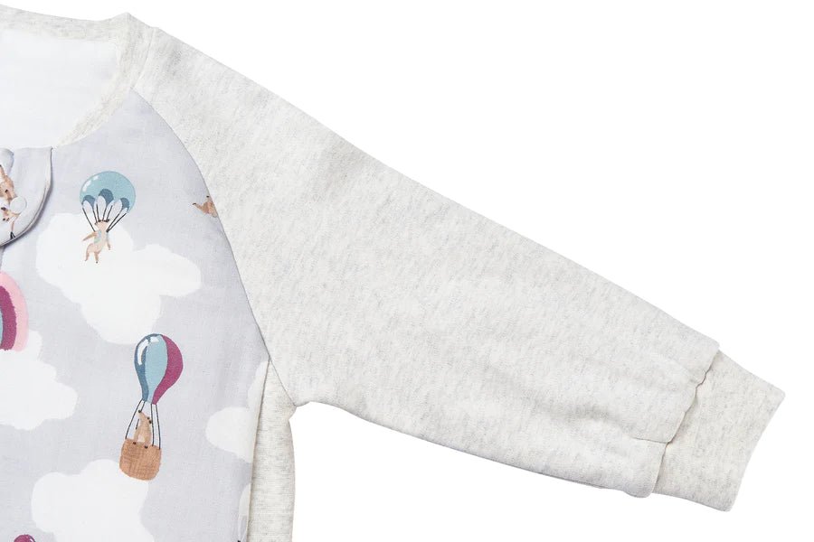 ND23F114U08MAY_3_900x_af40e980-9b8e-4424-b361-dc3779880640 Raglan Long Sleeve Footed Sleep Bag 2.5 TOG (Bamboo) - Meerkats Away! - Image 3