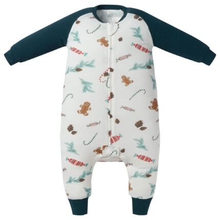 Long Sleeve Footed Sleep Bag 2.5 TOG (Bamboo Jersey) - Christmas Day!