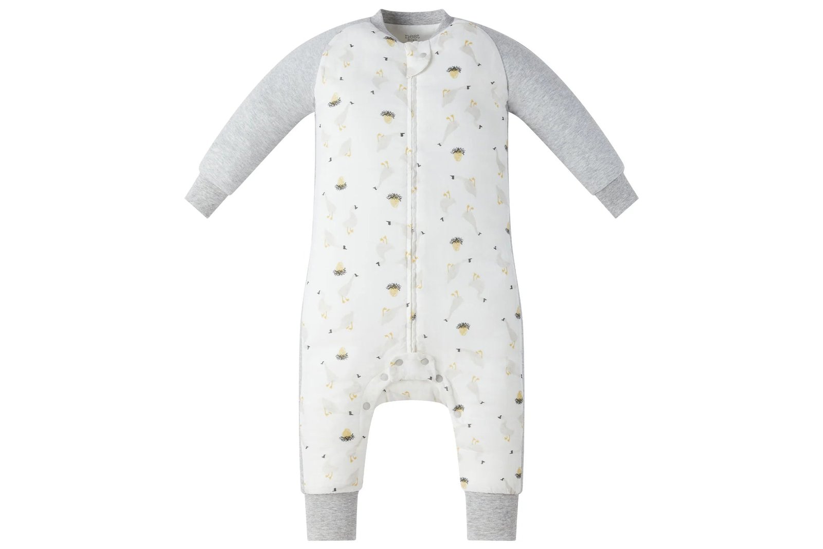 ND23S113U11GE_1_1 Bamboo Long Sleeve Footed Sleep Bag 1.0 TOG - The Goose & The Golden Egg - Image 1
