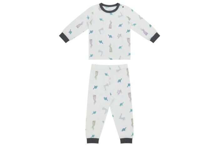 Bamboo Two-Piece Long Sleeve PJ Set - The Tortoise & The Hare - Image 1