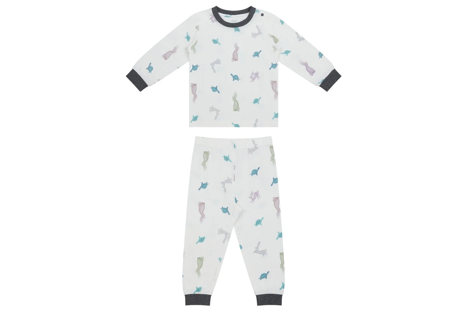 ND23S231U01TH_1 Bamboo Two-Piece Long Sleeve PJ Set - The Tortoise & The Hare - Image 1