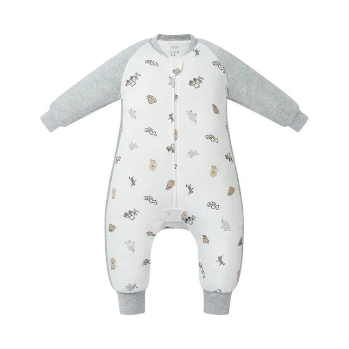 Bamboo Muslin Raglan Long Sleeve Footed Sleep Bag | 2.5 TOG(2-3Y) - Image 1