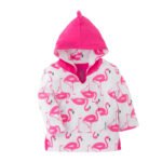 UPF50+ Baby Terry Swim Coverup - Flamingo 12-24mths - Image 2