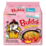 Samyang – Spicy Chicken Buldak Noodle (Carbo) 130g x 5, Pack of 5 (130g each), Creamy Carbo