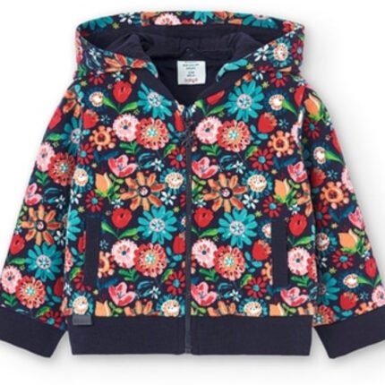 Fleece jacket floral for baby girl