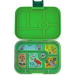 Yumbox Original 6 Compartment Bamboo Green with Jungle Tray