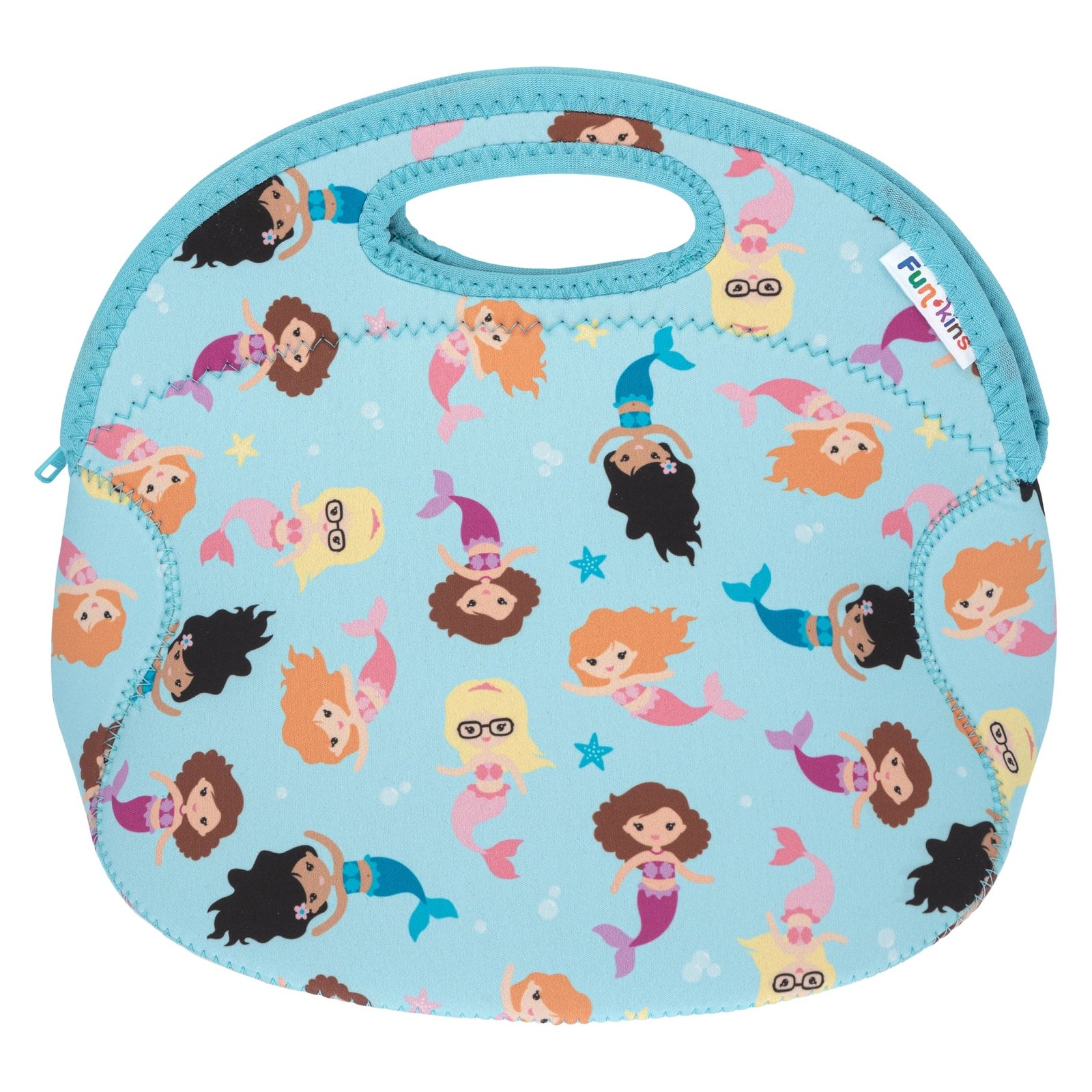 c2a2aa4d098beef53274d97360eaeb26f84694b47dcf24e0eb35abaa0c685413 Large, Machine Washable Lunch Bag for Kids - Mermaids - Image 1