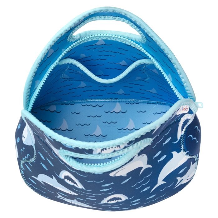 Large, Machine Washable Lunch Bag for Kids - Sharks - Image 3