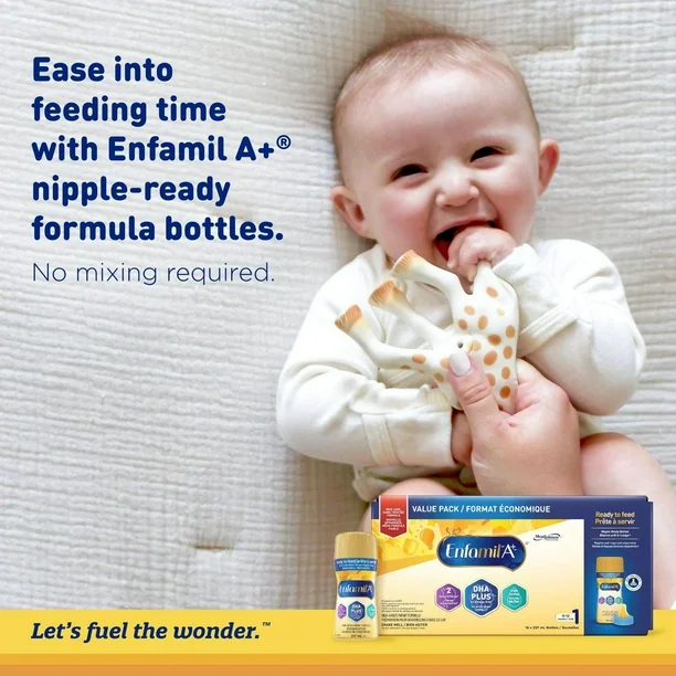 d515af13-895a-4a69-a3f0-bd8d3f99a746.a8960e37f5da7c45de98584dbe075cf7 Enfamil A+, Baby Formula, Value Pack, Powder Refill, DHA (a type of Omega-3 fat) to help support brain development, Age 0-12 months, 992g, 2 x 496g - Image 3