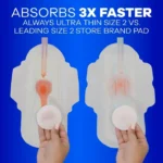 Always Ultra Thin Feminine Pads with Wings for Women, Size 2, Long Super Absorbency, Unscented, 20CT - Image 6
