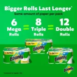 Bounty Paper Towels Select-A-Size White, 8 Triple Rolls Per Roll, 8CT - Image 2