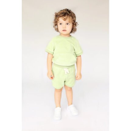 Pistachio Towelling Cotton Summer Tracksuit Unisex