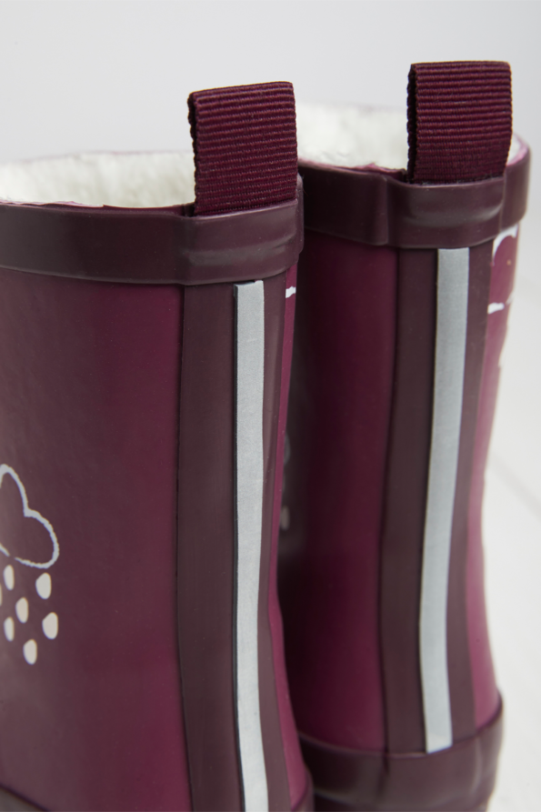 mulb-back-595x893-1 Mulberry Colour-Changing Kids Wellies with Teddy Fleece Lining - Image 3