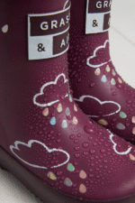 Mulberry Colour-Changing Kids Wellies with Teddy Fleece Lining - Image 2